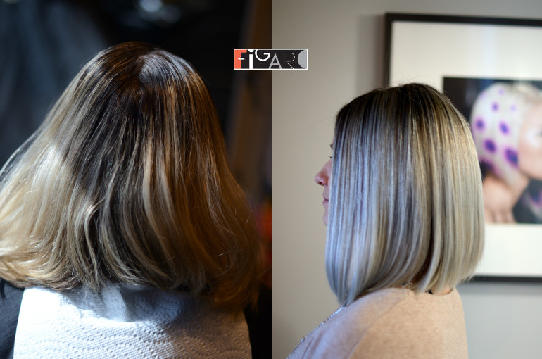 Color correction to Platinum Blond Airtouch