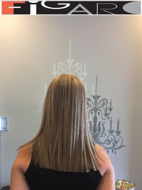 Platinum Highlights on Blonde Hair Figaro Salon-BEST in Toronto.