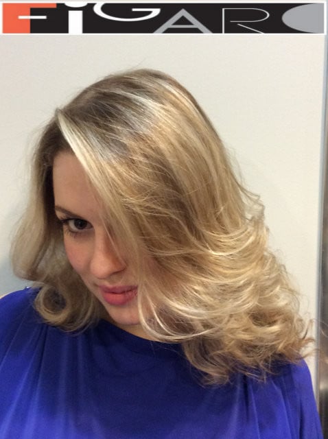 Blond Highlights Layered Cut by Figaro Hair Salon Director