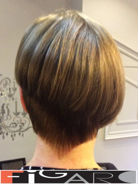 Asymmetrical bob Short Hair Cut for Women by Figaro - BEST TORONTO's HAIR SALON