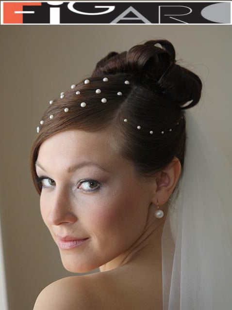 Bridal Updo with Veil by Figaro - Best Toronto's hair Salon