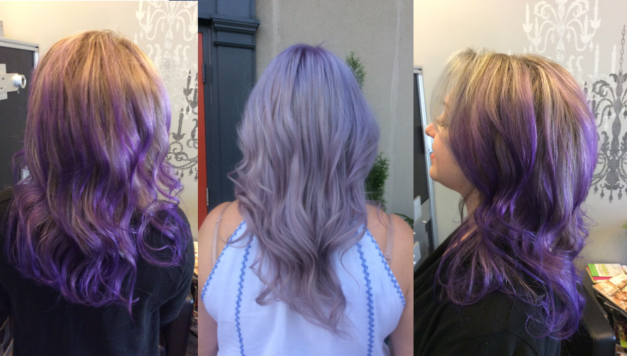 puprple balayge ideas elena figaro salon