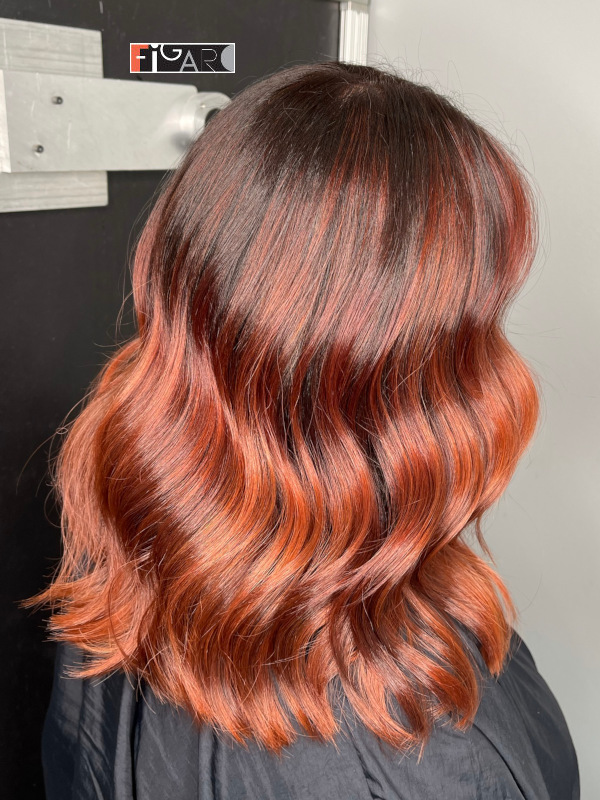 2021 Red Balayge by good hair salon Toronto
