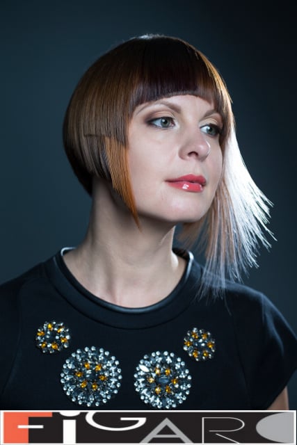 Asymmetrical Bob Cut Hairstyle by Figaro - Best Toronto's hair Salon