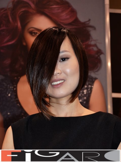 A Line Bob Cut Ash Brown Asian Hair