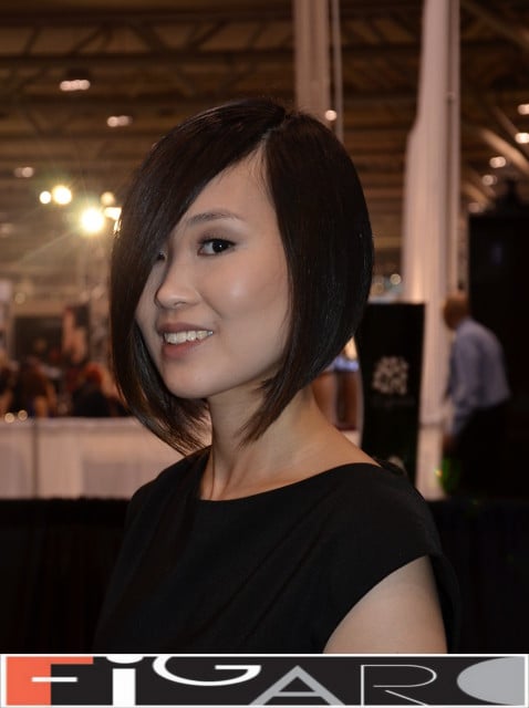 A Line Bob Cut Ash Brown Asian Hair