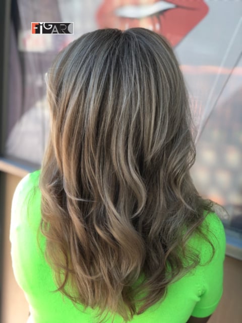 2020 Balayage highlights by Award winning Figaro Salon in Toronto.