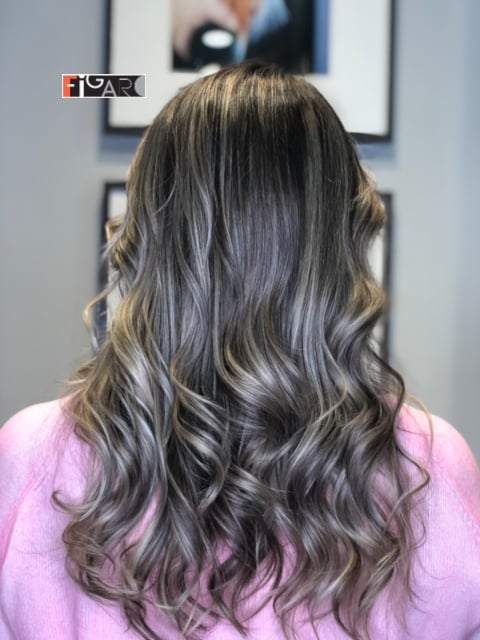 2020 Balayage highlights by Award winning Figaro Salon in Toronto.