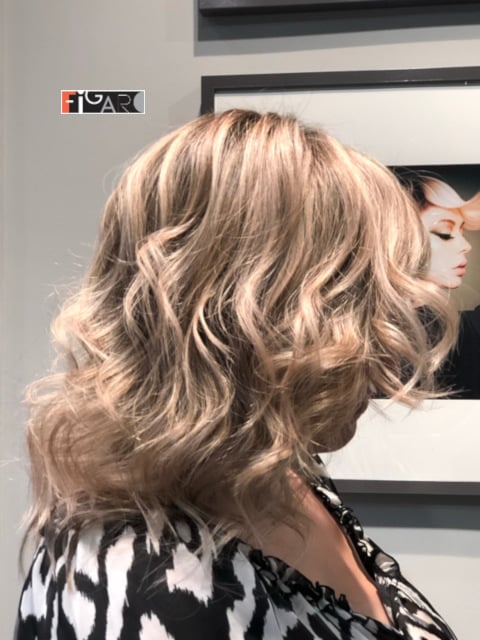 2020 Balayage highlights by Award winning Figaro Salon in Toronto.