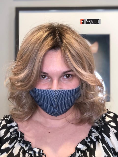 2020 Balayage highlights by Award winning Figaro Salon in Toronto.