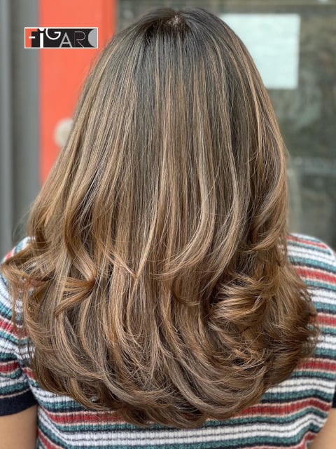 2022 Balayage highlights by Award winning Figaro Salon in Toronto.