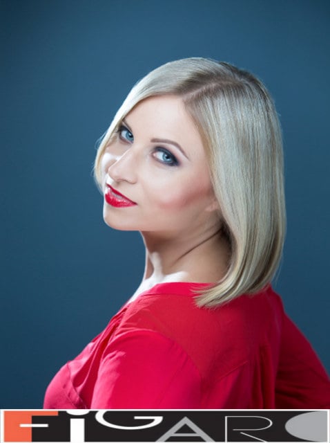 Long Bob Cut choice for fine hair done by Figaro - Best Toronto's hair Salon