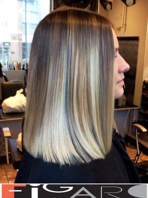 Lob Cut with Balayage