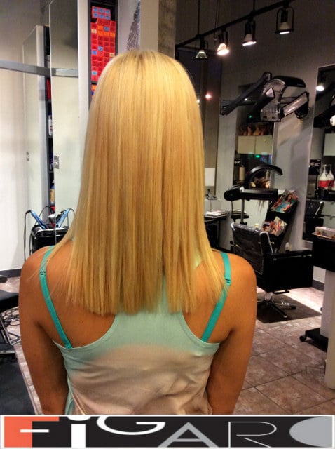 Layered Golden Blond Hair Figaro Hair Salon Toronto