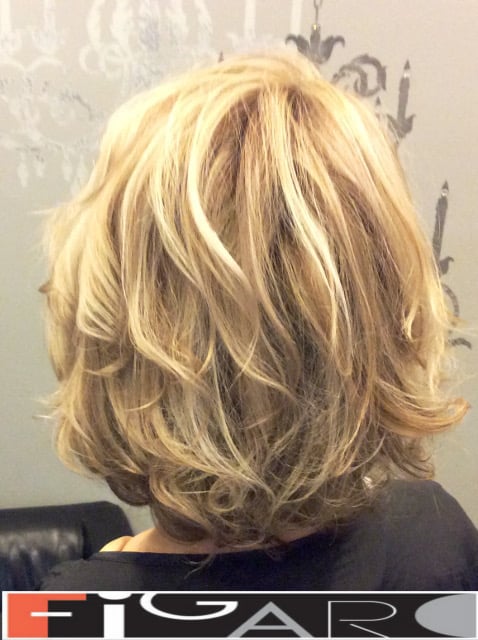 Soft Waves Lob Haircut w Balayage Figaro Hair Salon Toronto