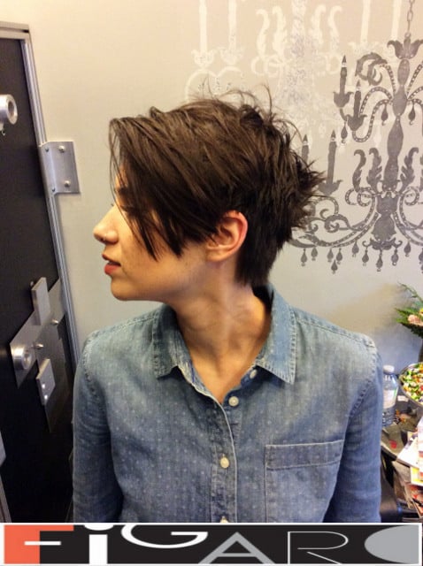 Asymmetrical Pixie cut