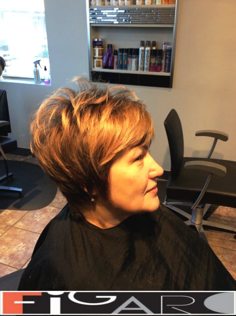 Short layered Hairstyle by Figaro Hair Salon Toronto