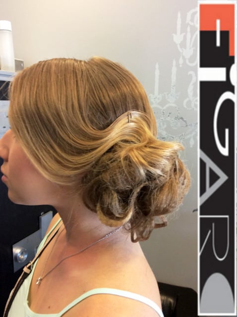 Bridal Low Updo HairStyle by Figaro - Best Toronto's hair Salon