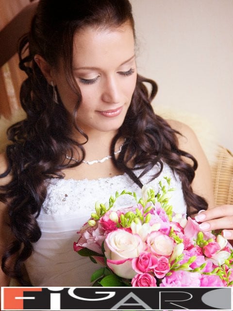 Bridal HairStyles Half up Half Down Curls by Figaro - Best Toronto's hair Salon